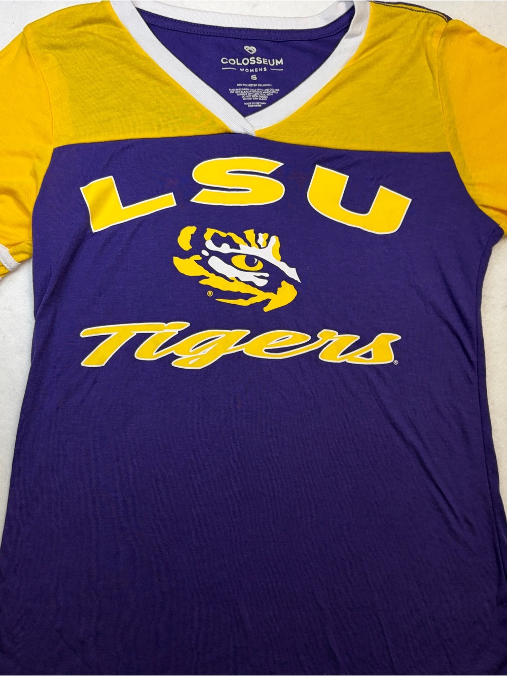 Colosseum LSU Tigers Purple and Gold Short Sleeve Tee